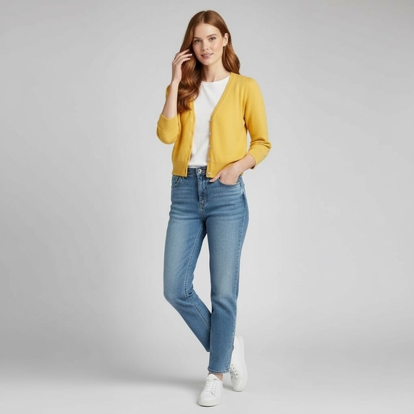 Boden Sweaters - Boden Bright Autumn Mustard V-Neck Cardigan